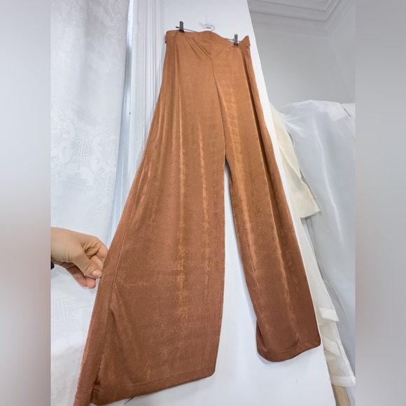 Simons TWIK [L] metallic large wide pants trousers •  bronze shiny - Picture 2 of 5